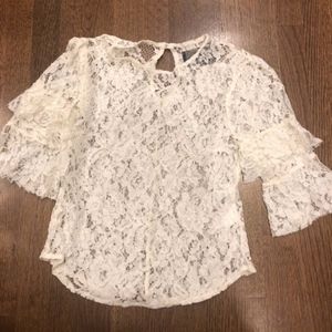 Reformation XS Gorgeous White lace top NEW